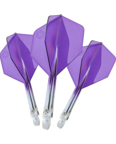 Unicorn Forge Two Tone Flights Clear & Purple