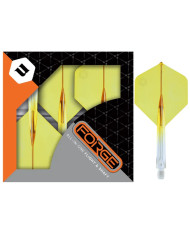 Unicorn Forge Two Tone Flights Clear & Yellow