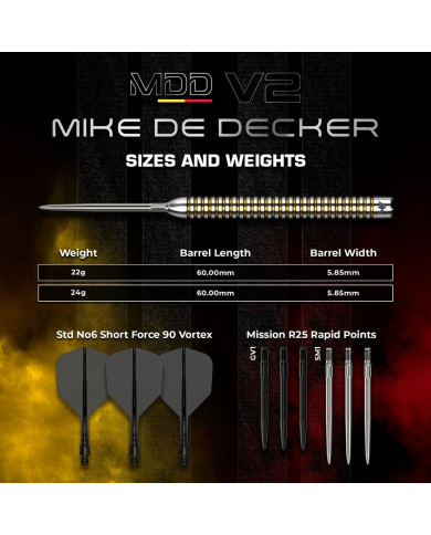 Mission Mike De Decker V2 95% Tungsten Darts