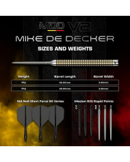 Mission Mike De Decker V2 95% Tungsten Darts