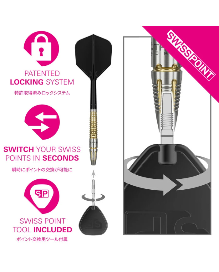 Target Japan Black Marque Warrior 90% Tungsten SP Steel Tip Darts