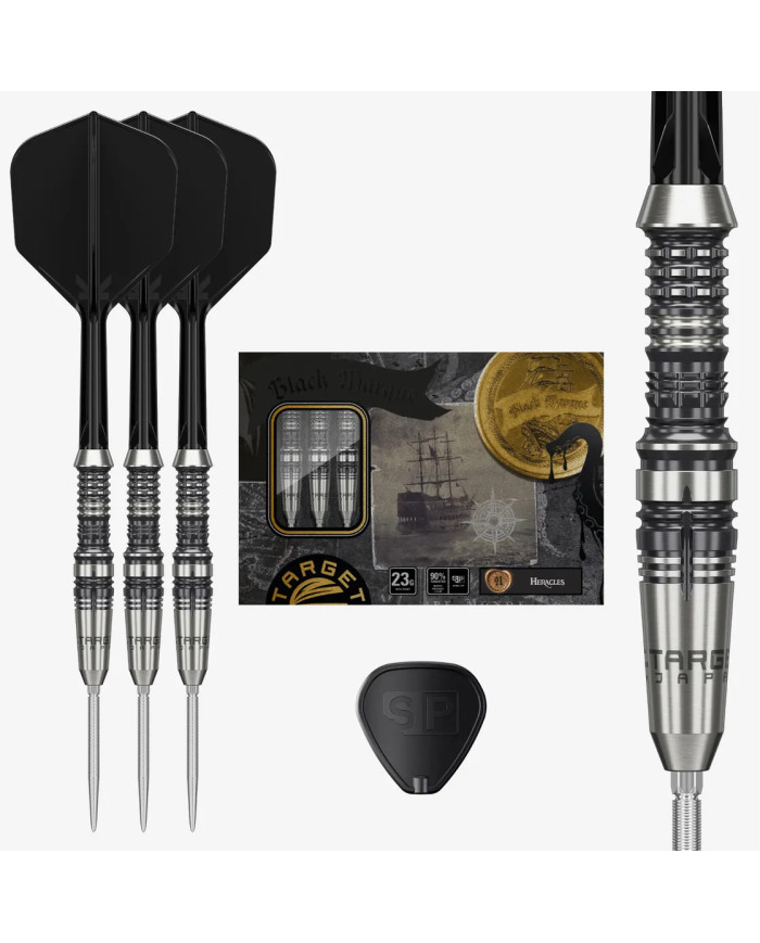 Target Japan Black Marque Heracles G2 Swiss Point 90% Tungsten Steel Tip Darts