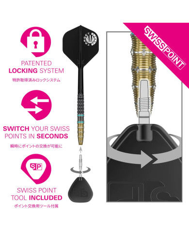 Target Japan Mikuru Suzuki The Miracle G7.5 95% Tungsten Swiss Point Steel Tip Darts