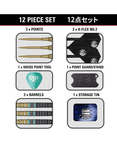 Target Japan Mikuru Suzuki The Miracle G7.5 95% Tungsten Swiss Point Steel Tip Darts