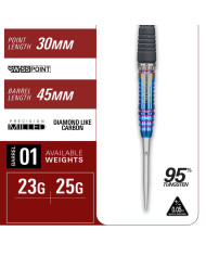 Target Japan Haruki Muramatsu Rising Sun G10 95% Tungsten SP Steel Tip Darts