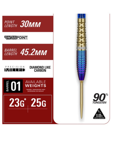 Target Japan Prime Series Zenith G2 90% Tungsten SP Steel Tip Darts