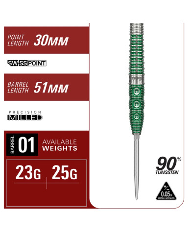 Target Japan Motomu Sakai Xeno G1 90% Tungsten Swiss Point Steel Tip Darts