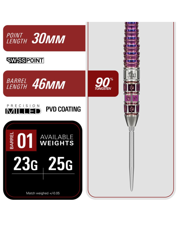 Target Japan Prime Series Mayo G8 90% Tungsten SP Steel Tip Darts