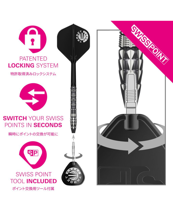 Target Japan Pyro G12 90% Tungsten SP Steel Tip Darts