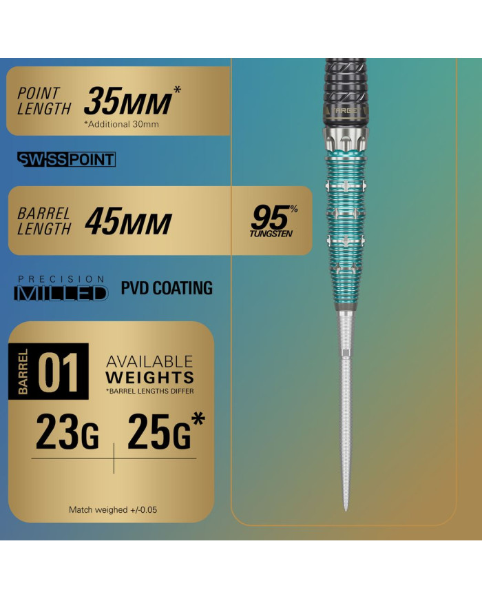 Target Japan Miracle X Rising Sun Champions Limited Edition 95% Tungsten SP Steel Tip Darts