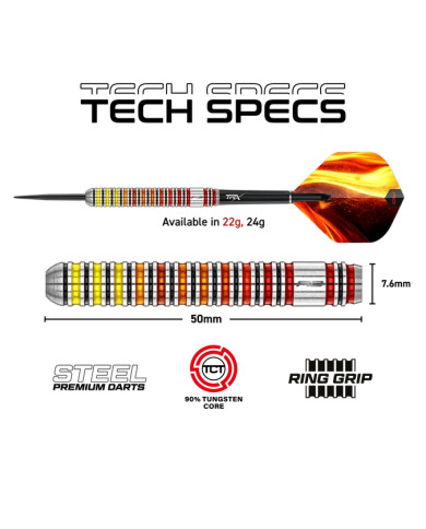 Red Dragon Furnace 90% Tungsten Core Steel Tip Darts