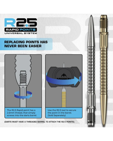 Mission R2.5 Rapid Dart Points GV1 Gold