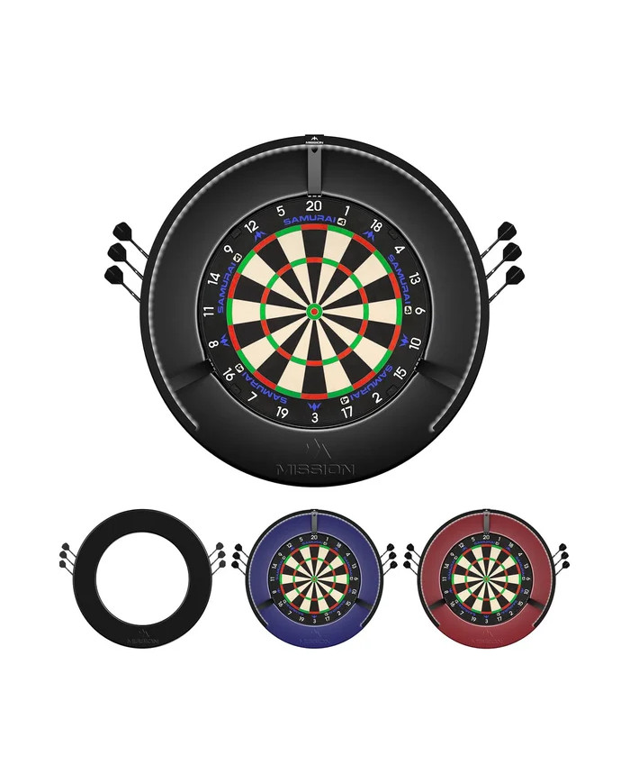 Mission Dartboard Surround Logo - Built in Dart Holder