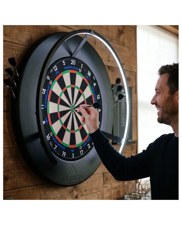 Mission Dartboard Surround Logo - Built in Dart Holder