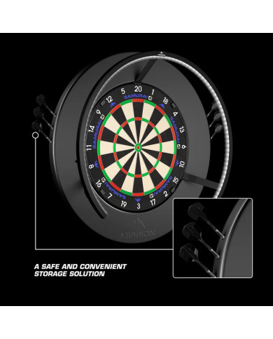 Mission Dartboard Surround Logo - Built in Dart Holder