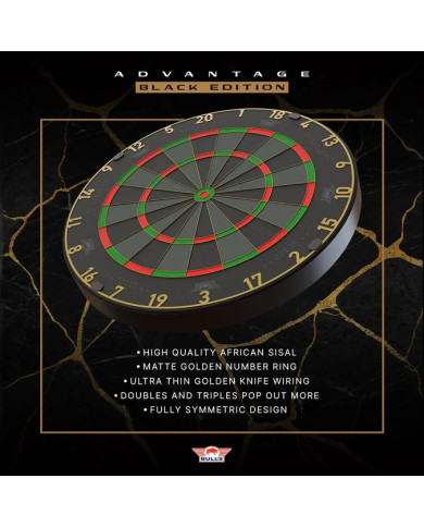 Bulls Advantage Dartboard - Professional - Black