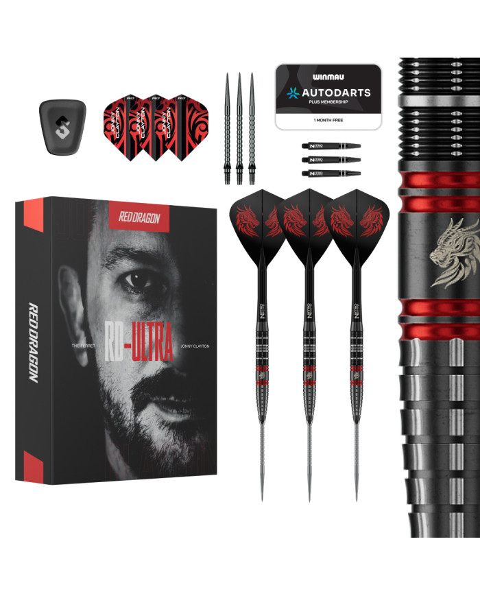 Red Dragon Jonny Clayton Ultra 90% Tungsten SP Darts 22g