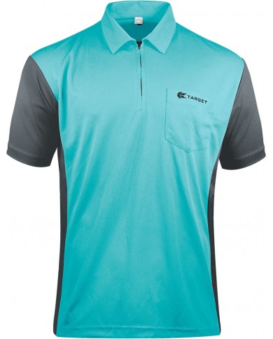 Target Cool Play Hybrid 3 Dart Shirt - Sky Blue / Grey