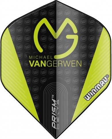 Winmau Prism Delta MvG Flights - Black & Green