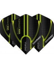 Winmau Prism Alpha MvG Flights - Black & Green Lines