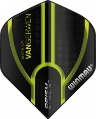 Winmau Prism Alpha MvG Flights - Black & Green Lines