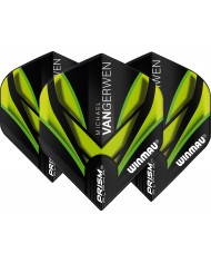 Winmau Prism Alpha MvG Flights - Black & Green