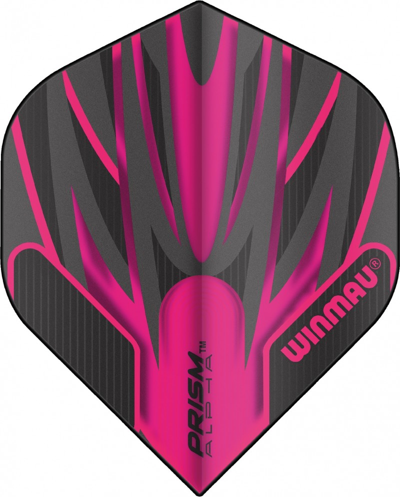 Winmau Prism Alpha Standard Flights - Black & Pink