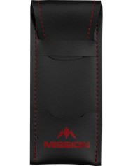 Mission Sport 8 Dart Case - Black Bar Wallet - Red Trim