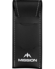 Mission Sport 8 Dart Case - Black Bar Wallet - White Trim