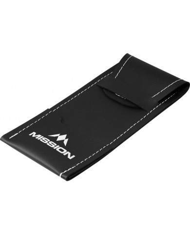Mission Sport 8 Dart Case - Black Bar Wallet - White Trim