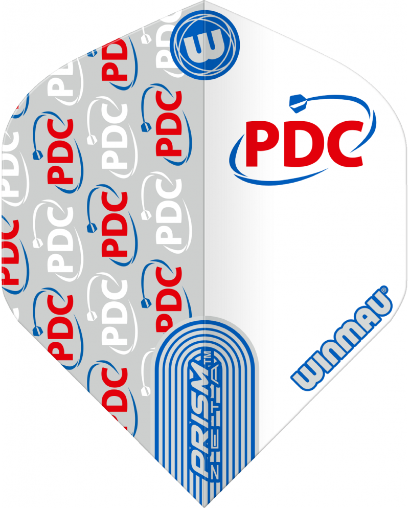 Winmau Prism Zeta PDC Flights - Grey & White