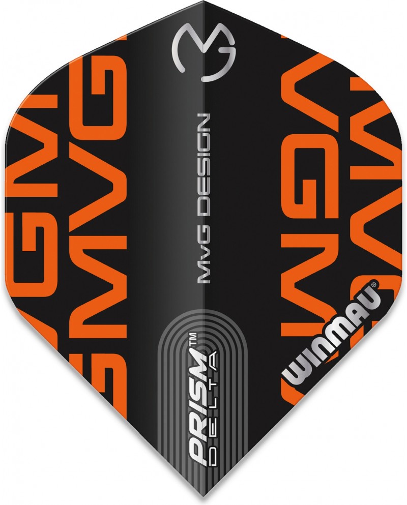 Winmau Prism Delta MVG Design Flights - Black/Orange