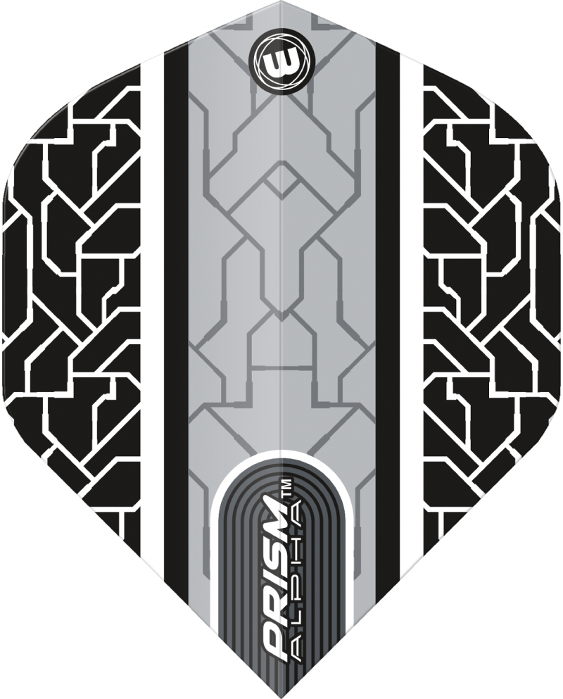 Winmau Prism Alpha Flights - Grey/White