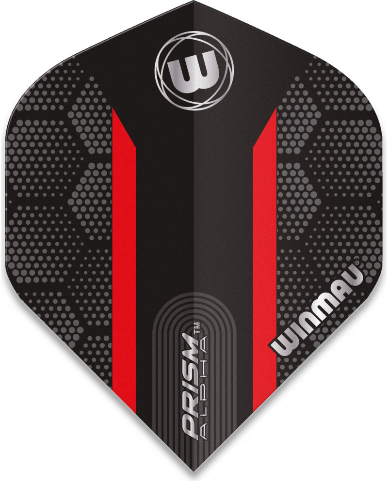 Winmau Prism Alpha Hexagon Flights - Black & Red