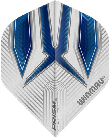 Winmau Prism Alpha Flights - White & Blue