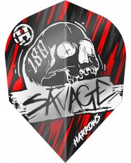 Harrows Prime Savage No6 Flights Silver & Red