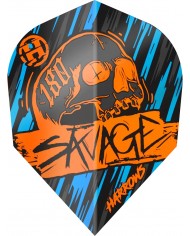 Harrows Prime Savage No6 Flights Orange & Aqua
