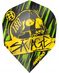 Harrows Prime Savage No6 Flights Yellow & Green