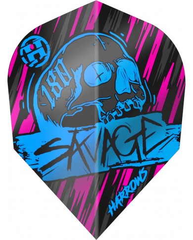 Harrows Prime Savage No6 Flights Aqua & Pink