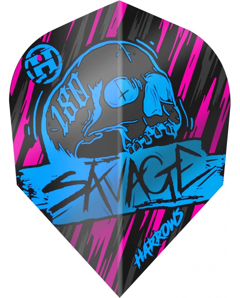 Harrows Prime Savage No6 Flights Aqua & Pink
