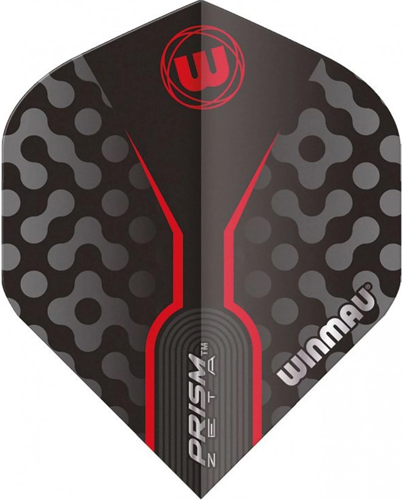 Winmau Prism Zeta Flights Standard Black & Red