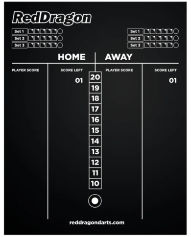 Red Dragon Dry Wipe Scoreboard