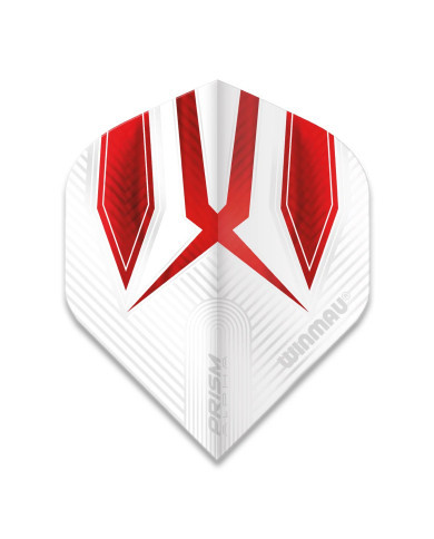 Winmau Prism Alpha Flights - White & Red
