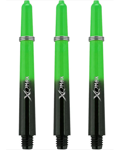 XQMax Gradient Polycarbonate Dart Shafts - Green/Black