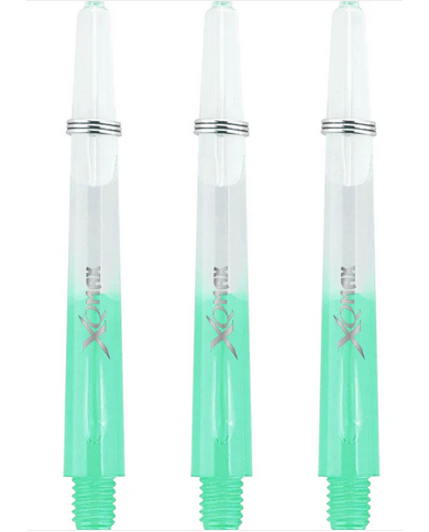 XQMax Gradient Polycarbonate Dart Shafts - Green/Clear