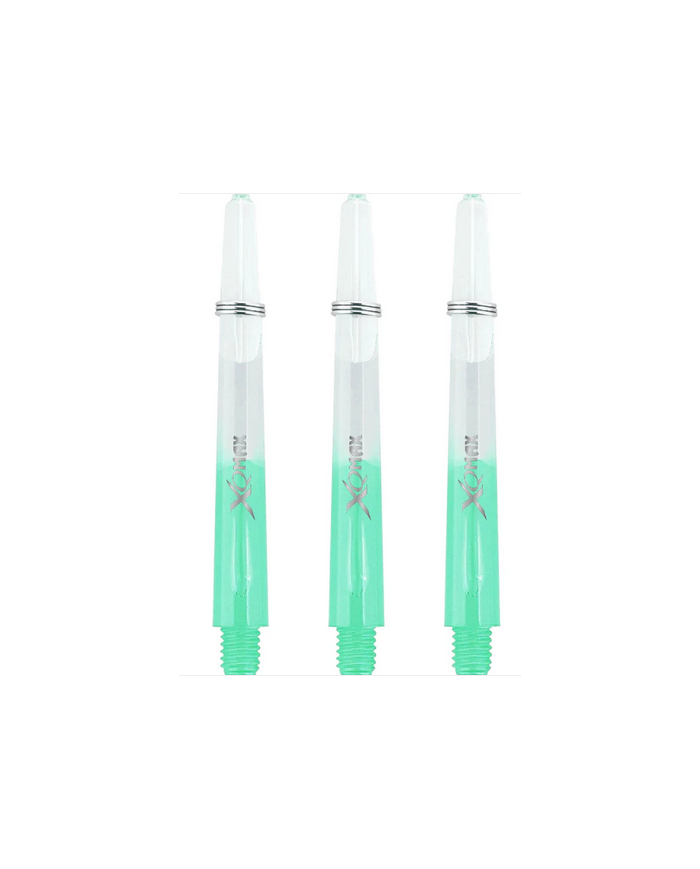 XQMax Gradient Polycarbonate Dart Shafts - Green/Clear