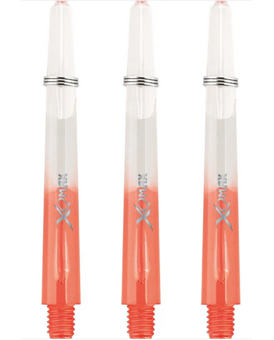 XQMax Gradient Polycarbonate Dart Shafts - Clear/Red