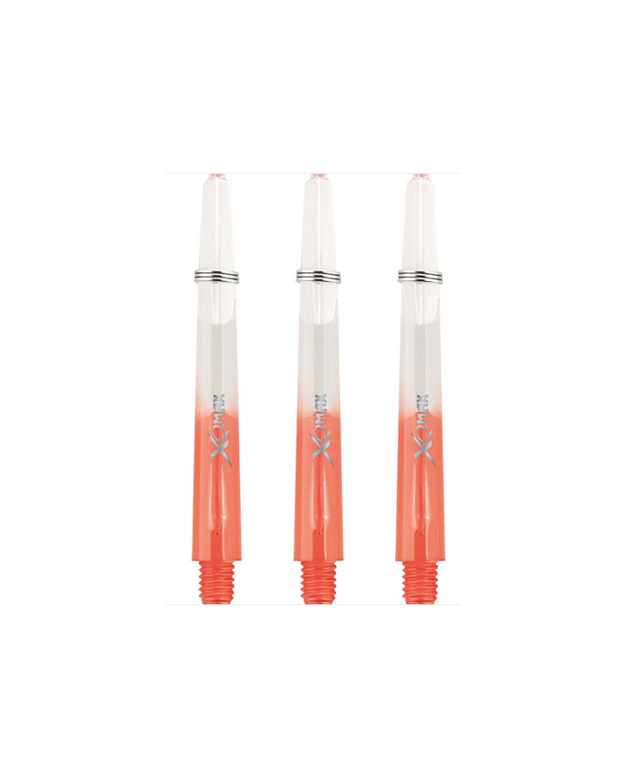 XQMax Gradient Polycarbonate Dart Shafts - Clear/Red