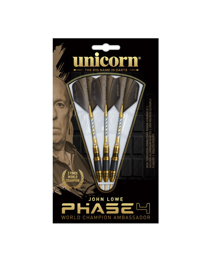 Unicorn John Lowe Phase 4 Steel Tip Darts