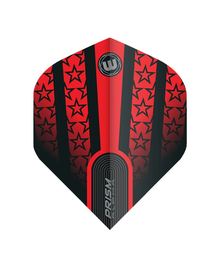 Winmau Red with Black Stars Prism Alpha Standard